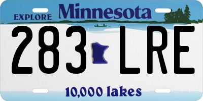 MN license plate 283LRE