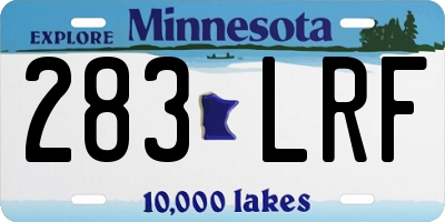 MN license plate 283LRF