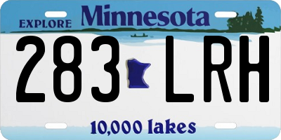 MN license plate 283LRH