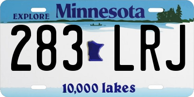 MN license plate 283LRJ