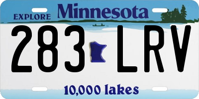 MN license plate 283LRV
