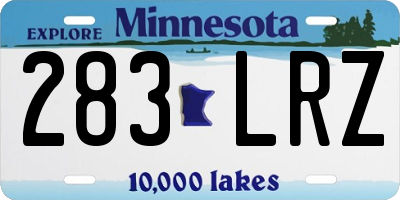 MN license plate 283LRZ