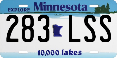 MN license plate 283LSS