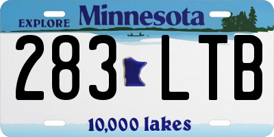 MN license plate 283LTB