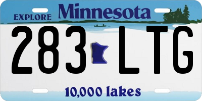 MN license plate 283LTG