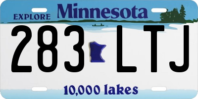 MN license plate 283LTJ