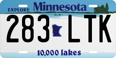 MN license plate 283LTK