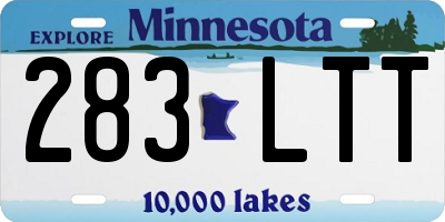MN license plate 283LTT