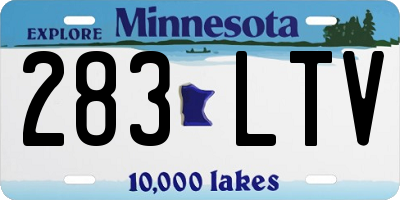 MN license plate 283LTV