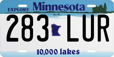 MN license plate 283LUR
