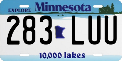 MN license plate 283LUU
