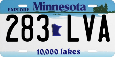 MN license plate 283LVA
