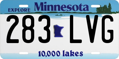 MN license plate 283LVG