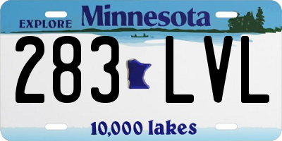 MN license plate 283LVL