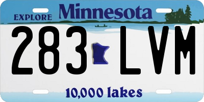 MN license plate 283LVM
