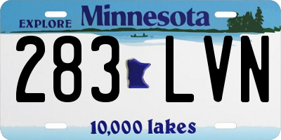 MN license plate 283LVN