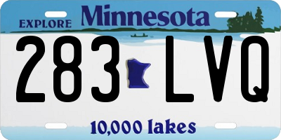 MN license plate 283LVQ