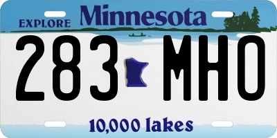 MN license plate 283MHO
