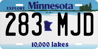 MN license plate 283MJD