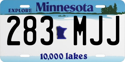 MN license plate 283MJJ
