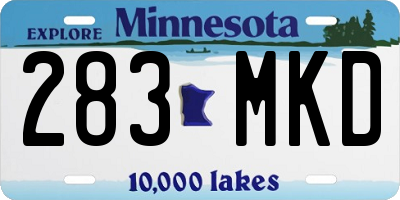 MN license plate 283MKD