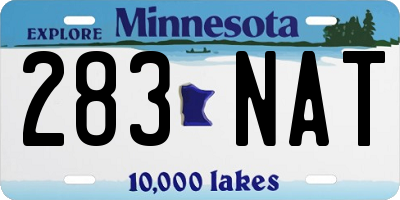 MN license plate 283NAT