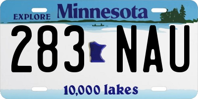 MN license plate 283NAU
