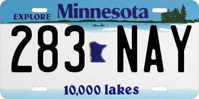 MN license plate 283NAY