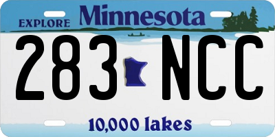 MN license plate 283NCC