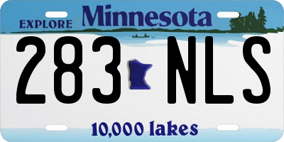 MN license plate 283NLS