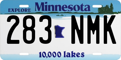 MN license plate 283NMK