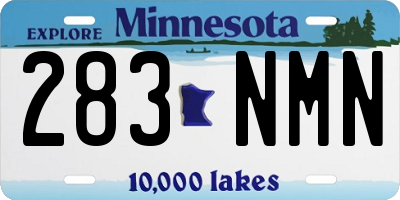 MN license plate 283NMN