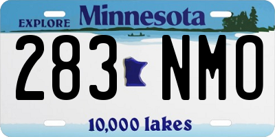 MN license plate 283NMO