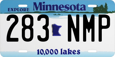 MN license plate 283NMP