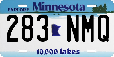 MN license plate 283NMQ