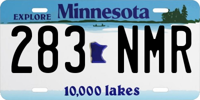 MN license plate 283NMR