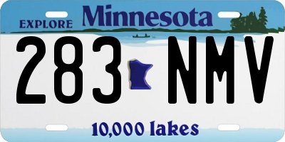 MN license plate 283NMV