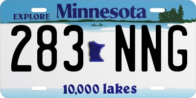 MN license plate 283NNG