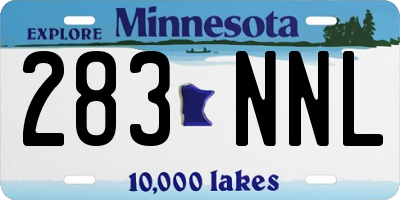 MN license plate 283NNL