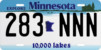 MN license plate 283NNN