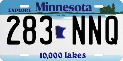 MN license plate 283NNQ