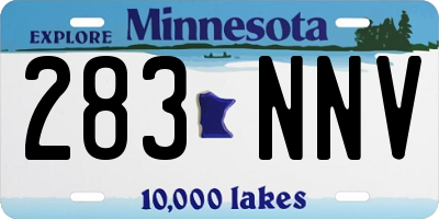 MN license plate 283NNV