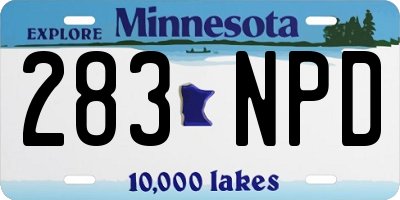 MN license plate 283NPD