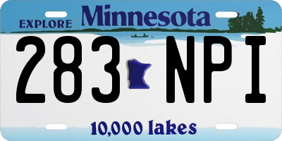 MN license plate 283NPI