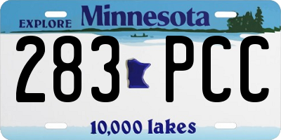 MN license plate 283PCC