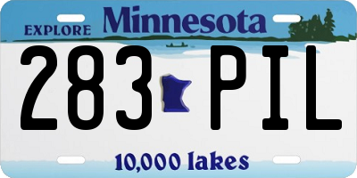 MN license plate 283PIL