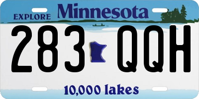 MN license plate 283QQH