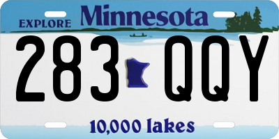MN license plate 283QQY