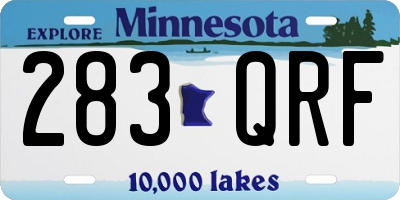 MN license plate 283QRF