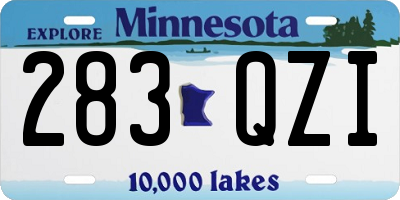 MN license plate 283QZI